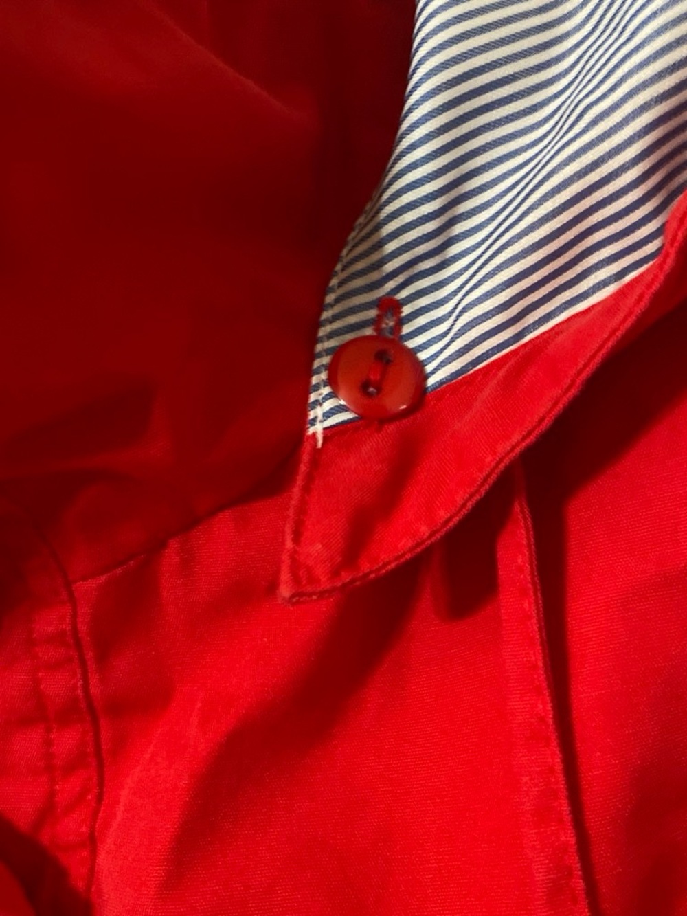 Red Hooded Utility Jacket for Women - Picture 4 of 7